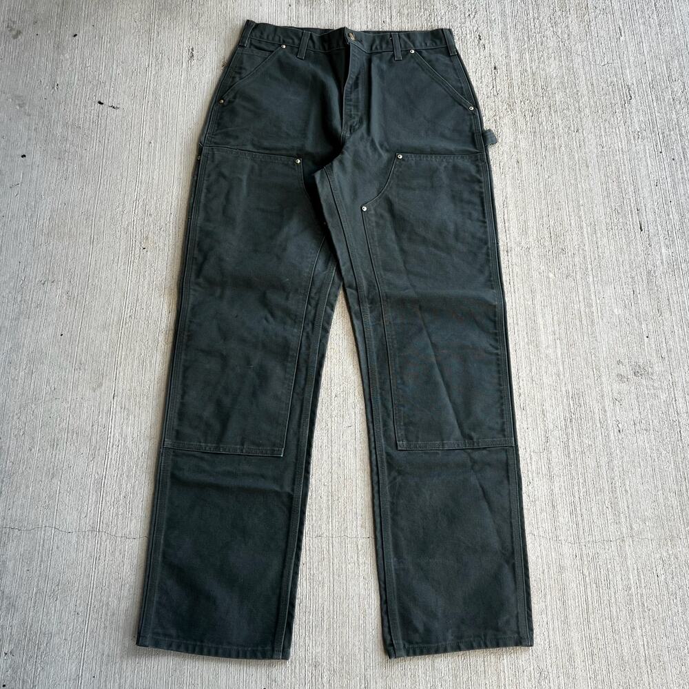 Carhartt green double knee work wear carpenter pants
